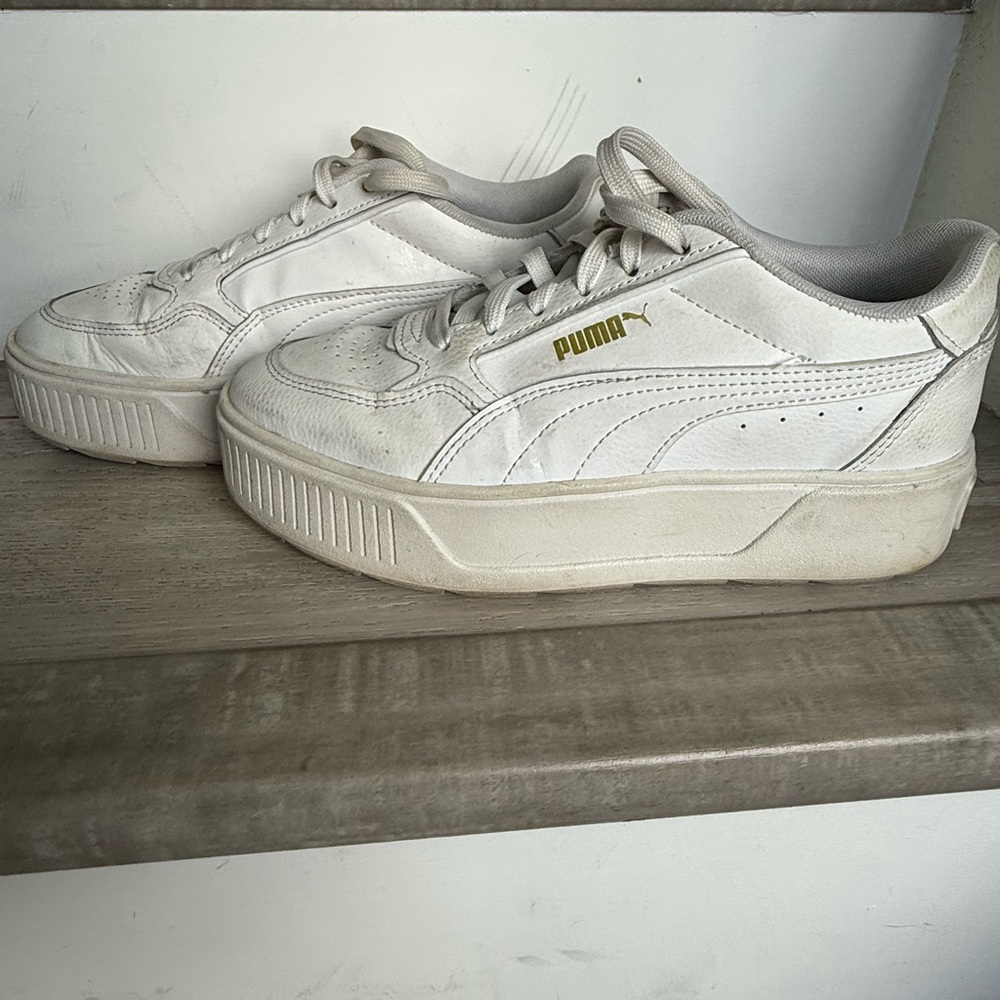 Puma Women's White Athletic Shoes Platform